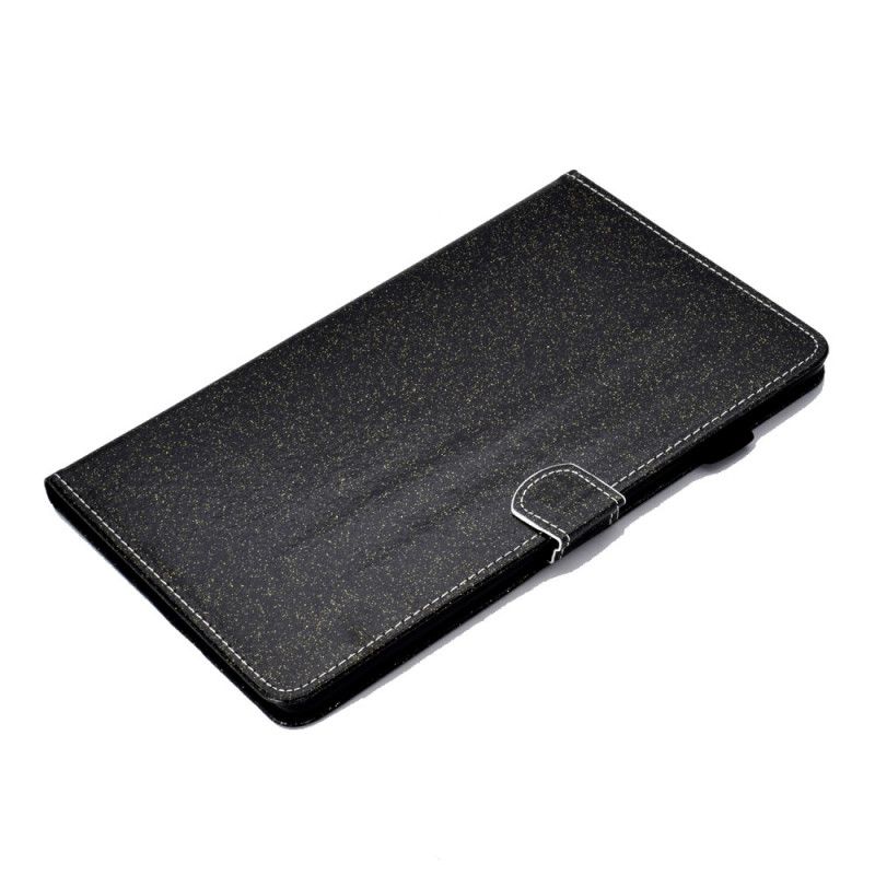 Lederhüllen Samsung Galaxy Tab A7 Schwarz Handyhülle Funkelnder Glitzer
