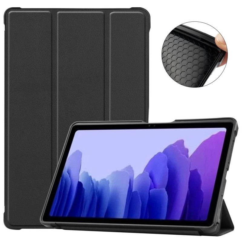 Smart Case Samsung Galaxy Tab A7 Schwarz Litschi Kunstleder