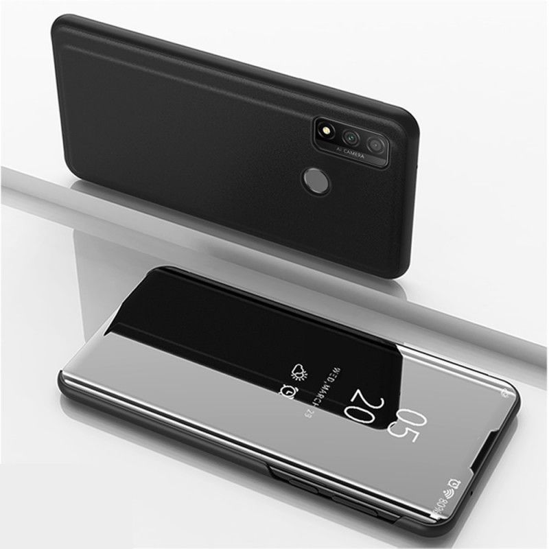 Flip Case Huawei P Smart 2020 Schwarz Handyhülle Spiegel