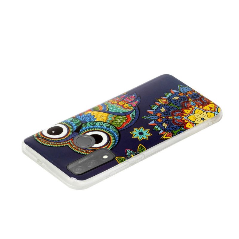 Hülle Für Huawei P Smart 2020 Fluoreszierende Mandala-Eule