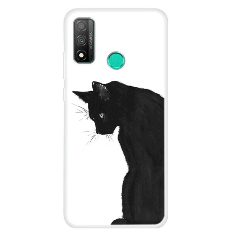 Hülle Für Huawei P Smart 2020 Nachdenkliche Schwarze Katze