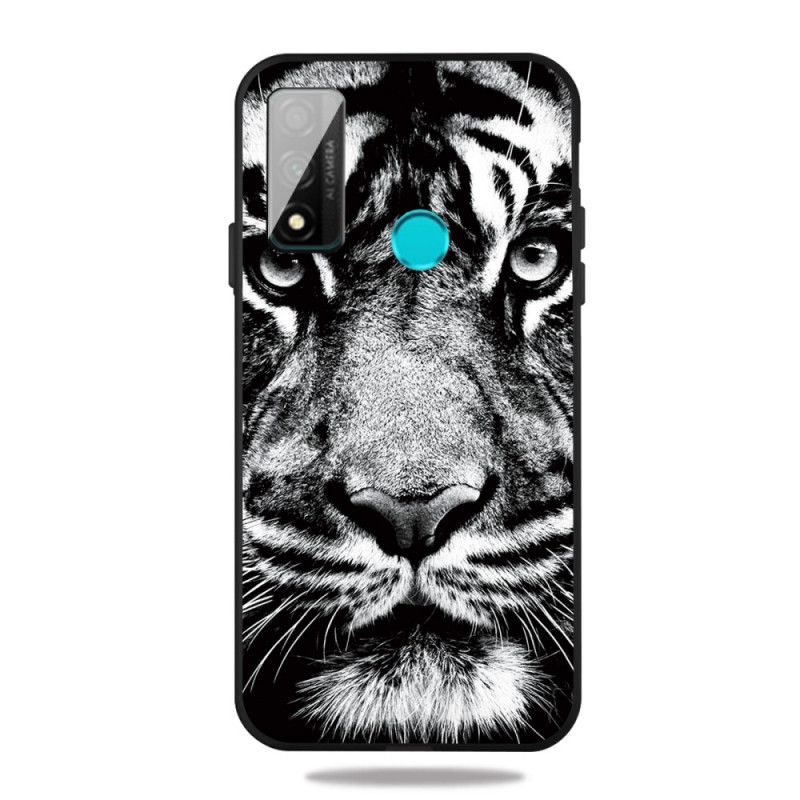 Hülle Für Huawei P Smart 2020 Schwarzweiss-Tiger