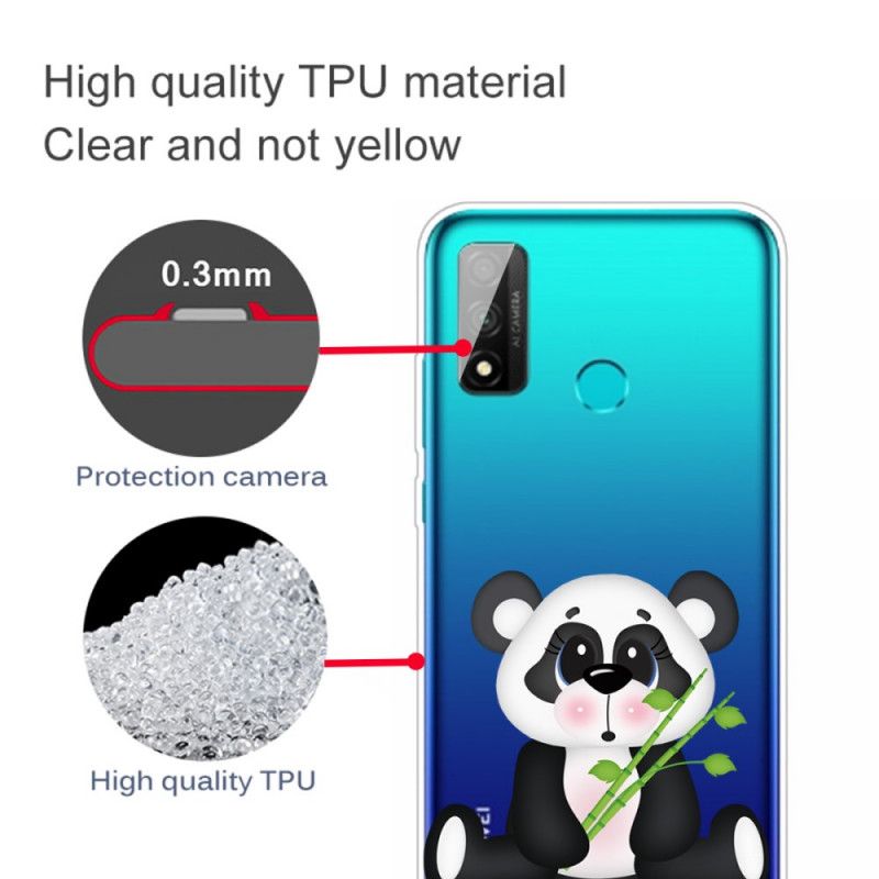 Hülle Für Huawei P Smart 2020 Transparenter Trauriger Panda