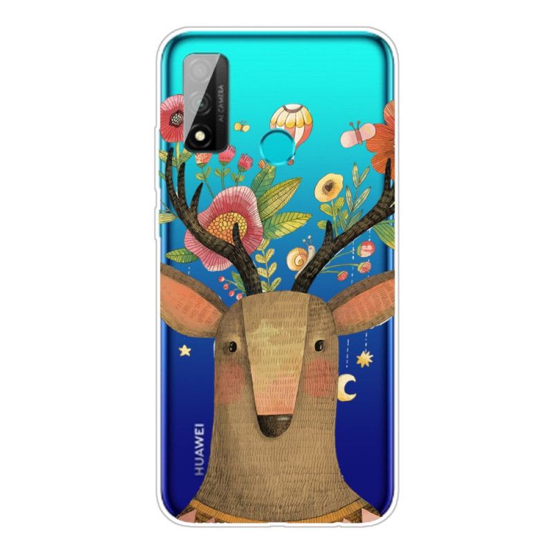 Hülle Huawei P Smart 2020 Durchsichtiger Blütenhirsch