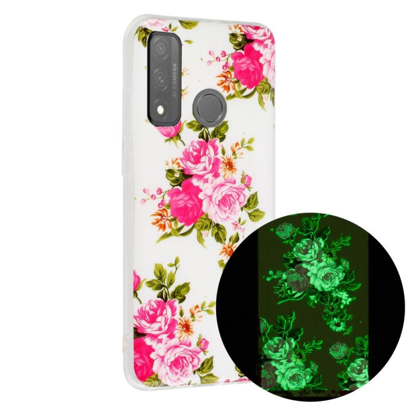 Hülle Huawei P Smart 2020 Fluoreszierende Freiheitsblumen