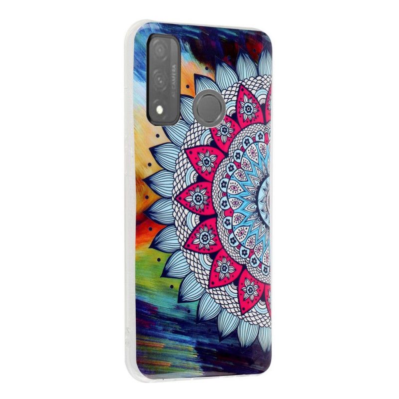 Hülle Huawei P Smart 2020 Fluoreszierende Mandala-Blume