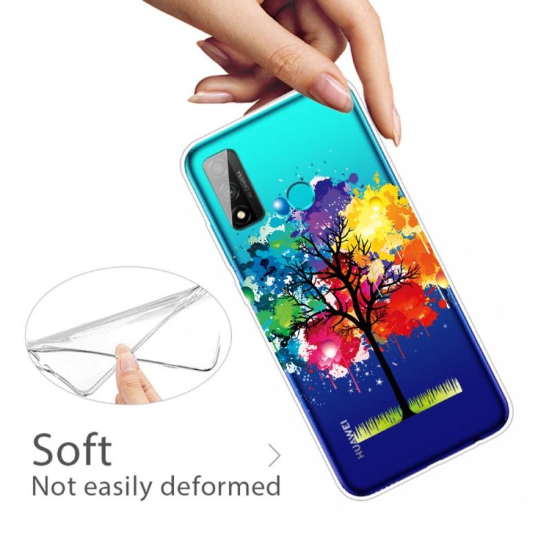 Hülle Huawei P Smart 2020 Handyhülle Transparenter Aquarellbaum