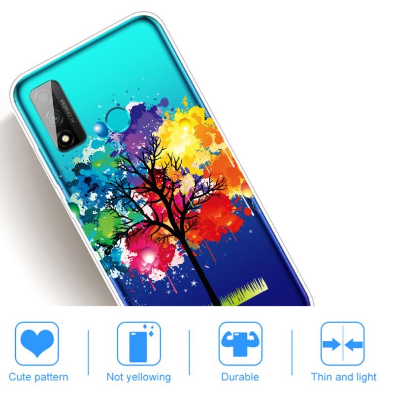 Hülle Huawei P Smart 2020 Handyhülle Transparenter Aquarellbaum