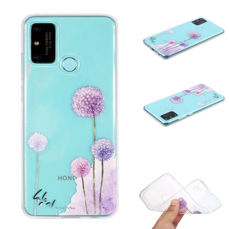 Hülle Huawei P Smart 2020 Handyhülle Transparenter Farbiger Löwenzahn