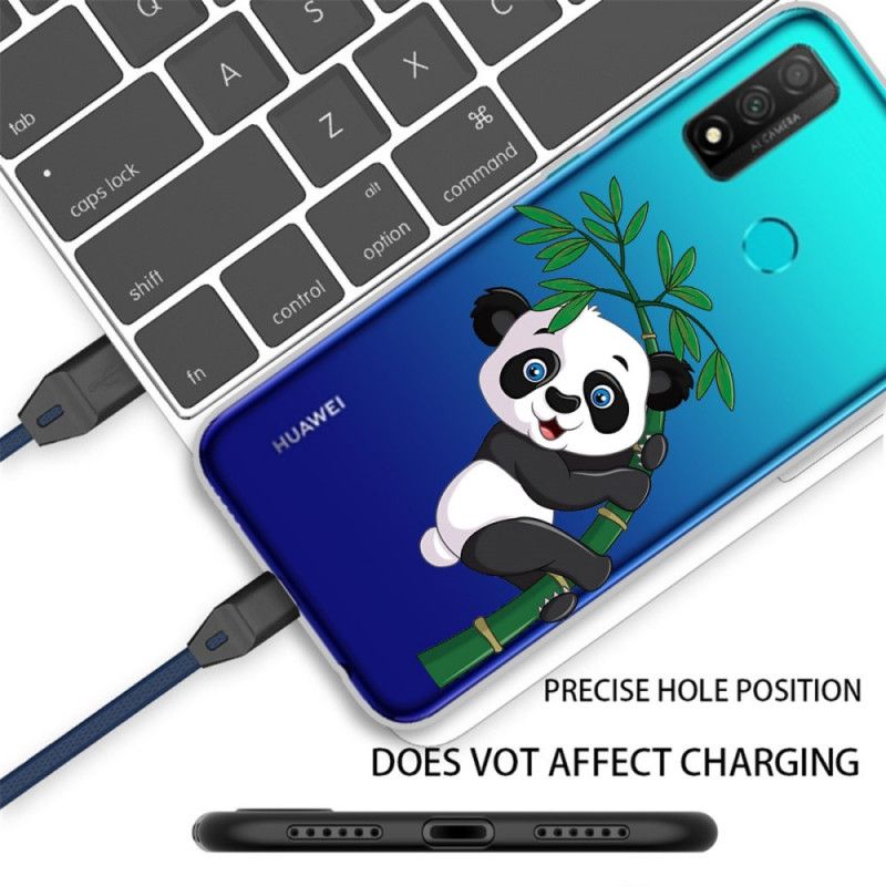 Hülle Huawei P Smart 2020 Handyhülle Transparenter Panda Auf Dem Bambus