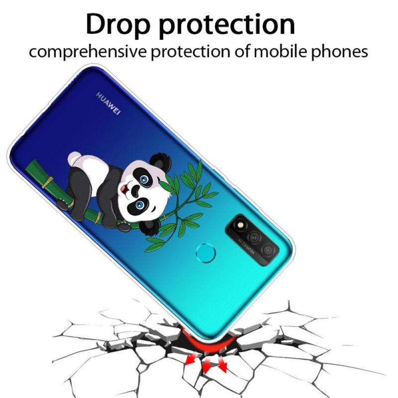 Hülle Huawei P Smart 2020 Handyhülle Transparenter Panda Auf Dem Bambus