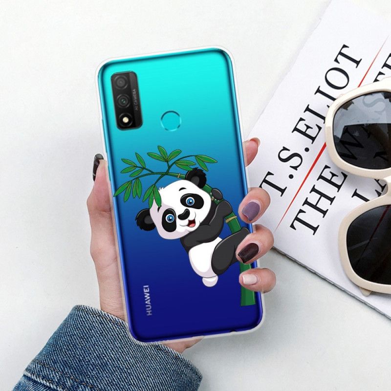 Hülle Huawei P Smart 2020 Handyhülle Transparenter Panda Auf Dem Bambus