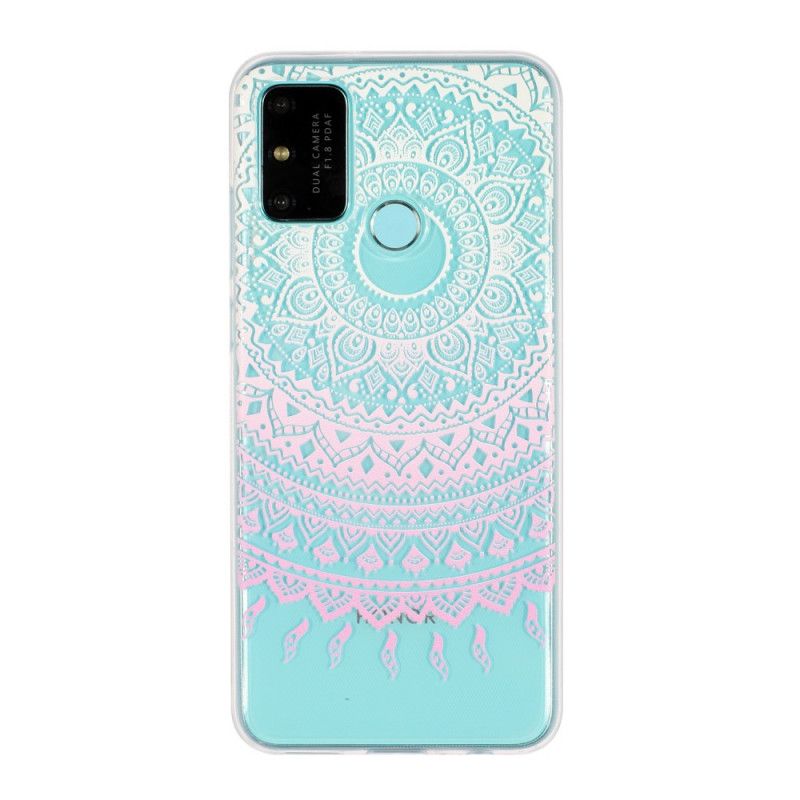 Hülle Huawei P Smart 2020 Pink Transparentes Buntes Mandala