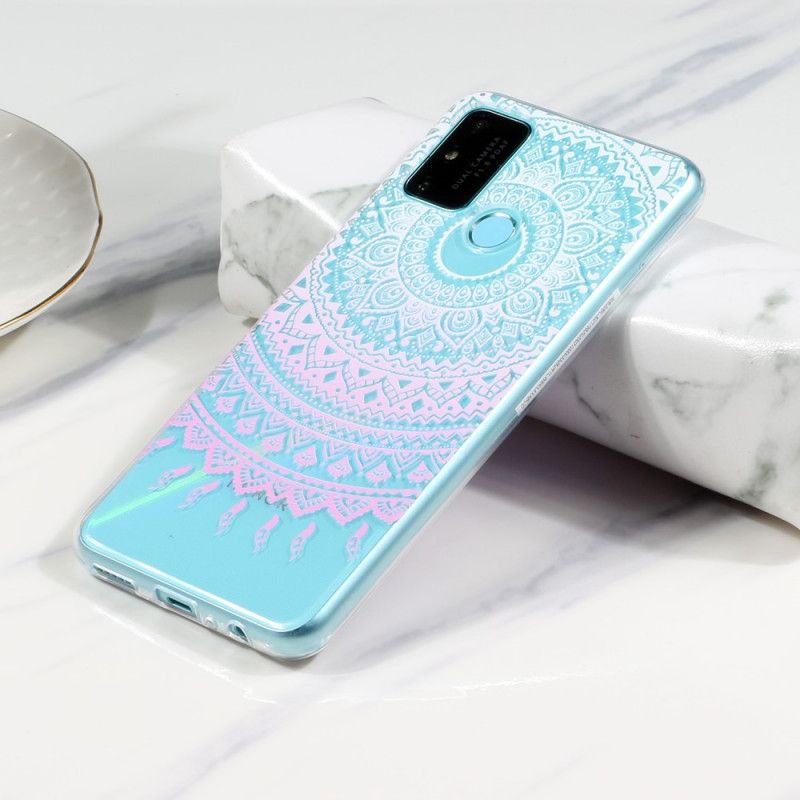 Hülle Huawei P Smart 2020 Pink Transparentes Buntes Mandala