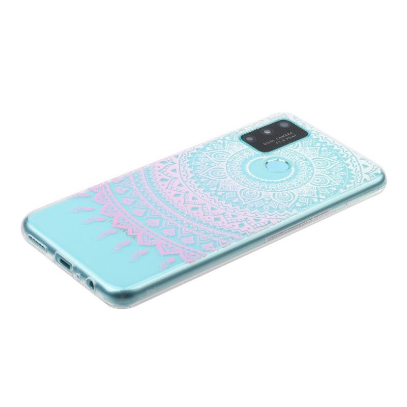 Hülle Huawei P Smart 2020 Pink Transparentes Buntes Mandala