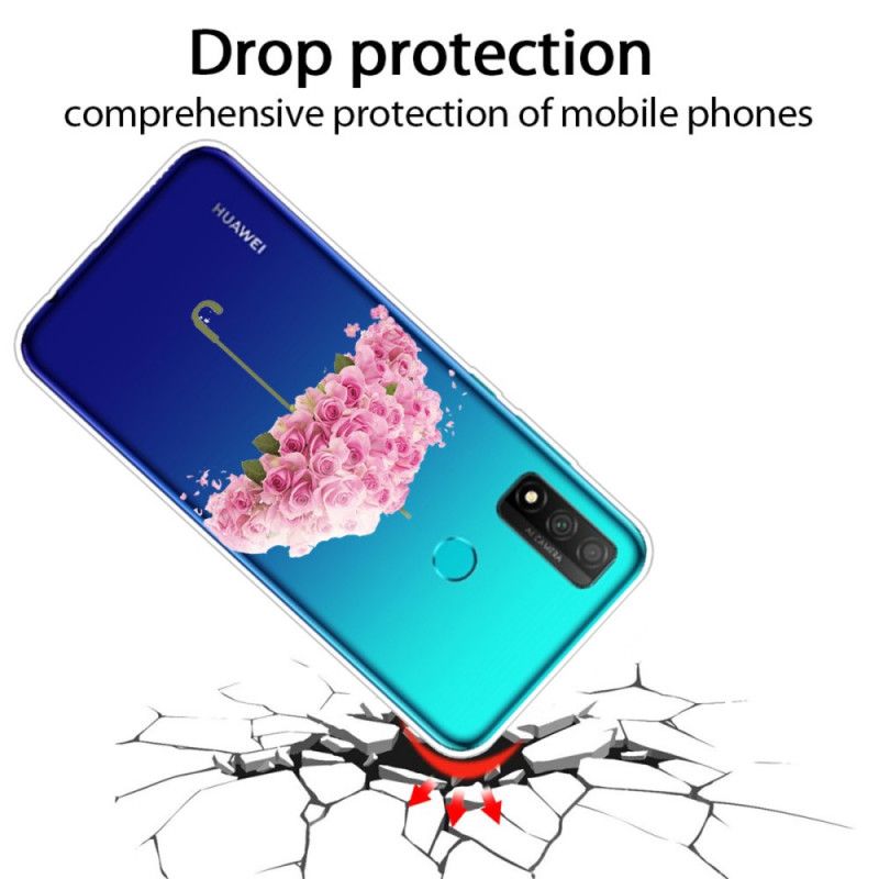 Hülle Huawei P Smart 2020 Regenschirm In Rosen