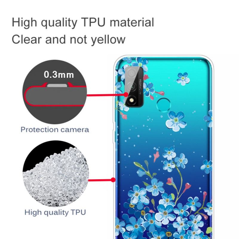 Hülle Huawei P Smart 2020 Strauß Blauer Blumen