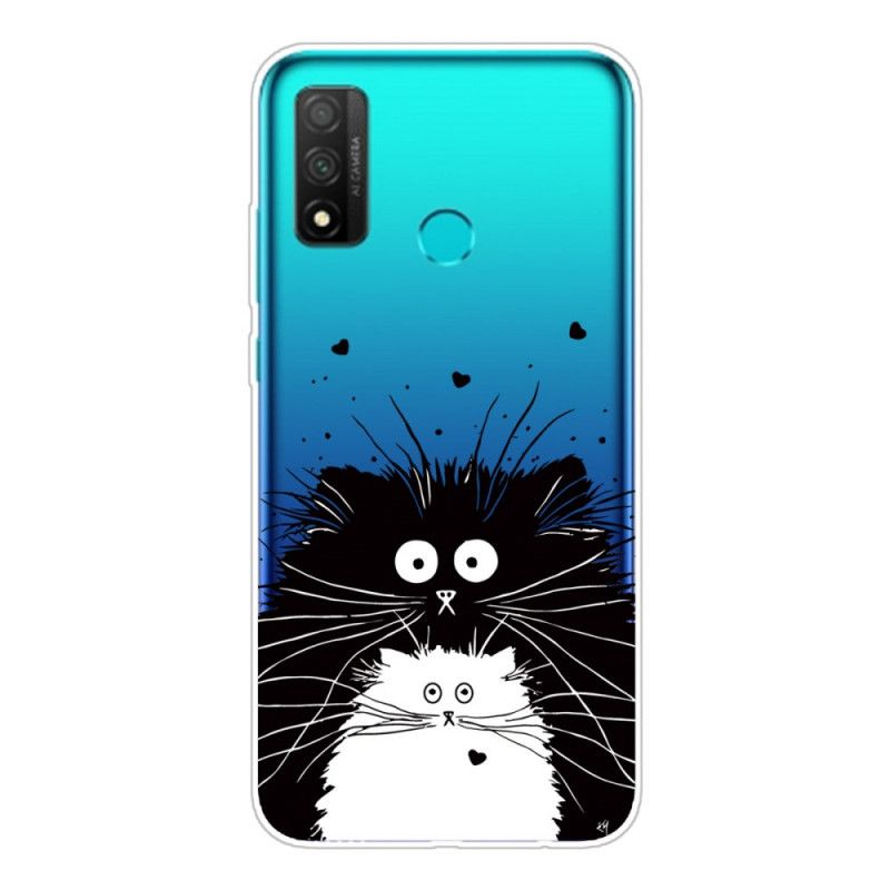 Hülle Huawei P Smart 2020 Transparent Überraschte Katzen