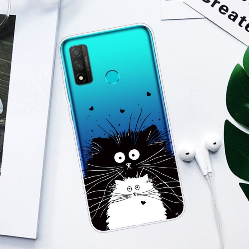 Hülle Huawei P Smart 2020 Transparent Überraschte Katzen
