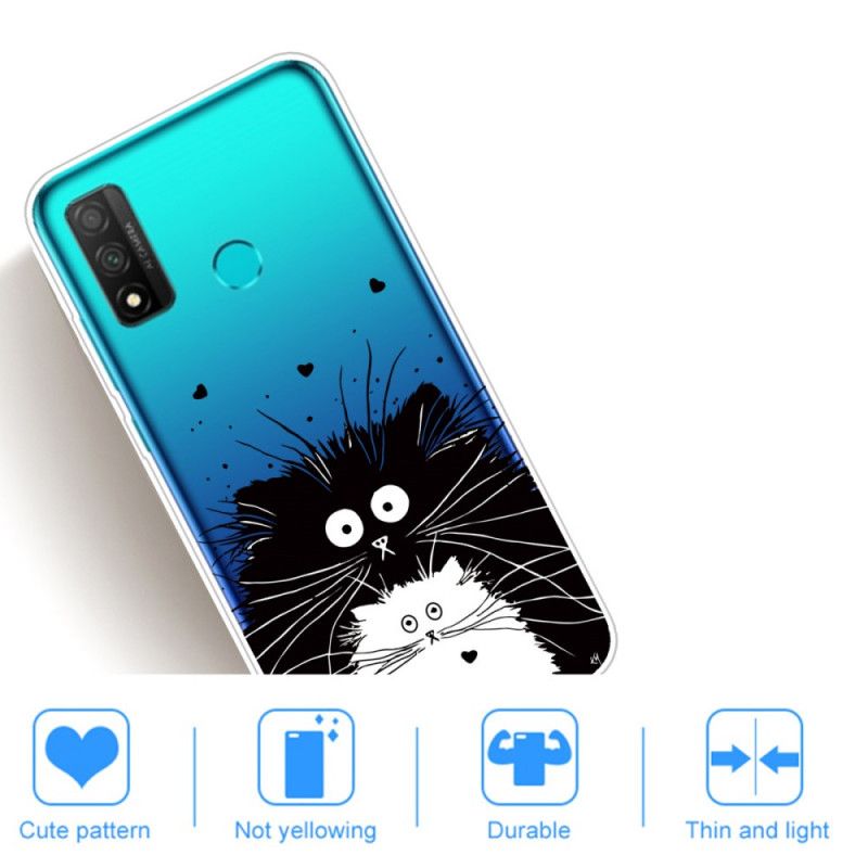 Hülle Huawei P Smart 2020 Transparent Überraschte Katzen