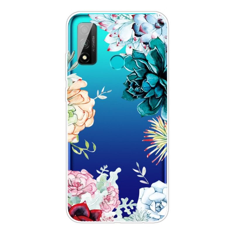 Hülle Huawei P Smart 2020 Transparente Aquarellblumen