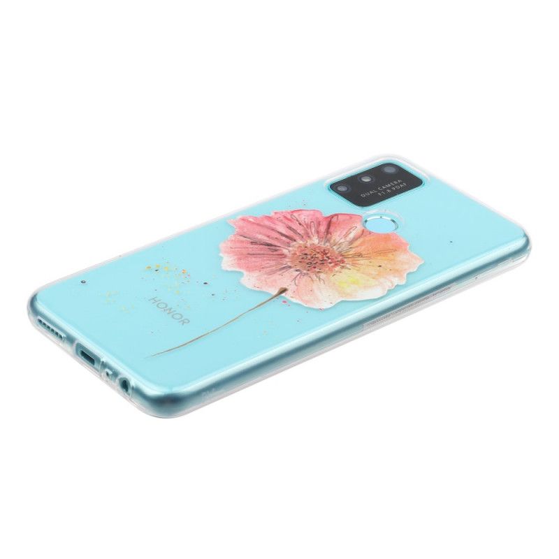 Hülle Huawei P Smart 2020 Transparente Aquarellmohnblume