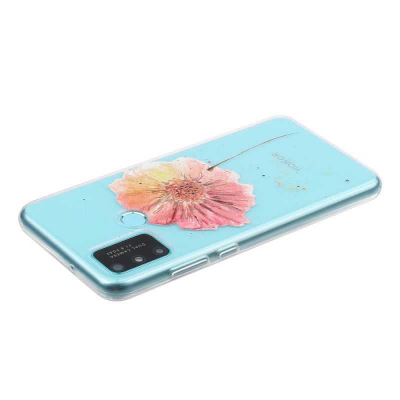 Hülle Huawei P Smart 2020 Transparente Aquarellmohnblume