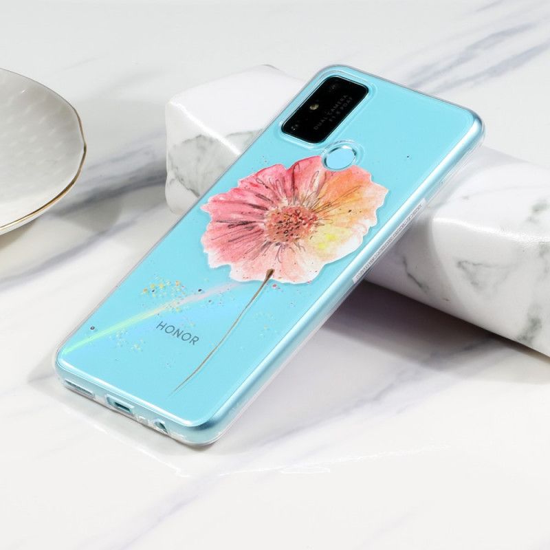 Hülle Huawei P Smart 2020 Transparente Aquarellmohnblume