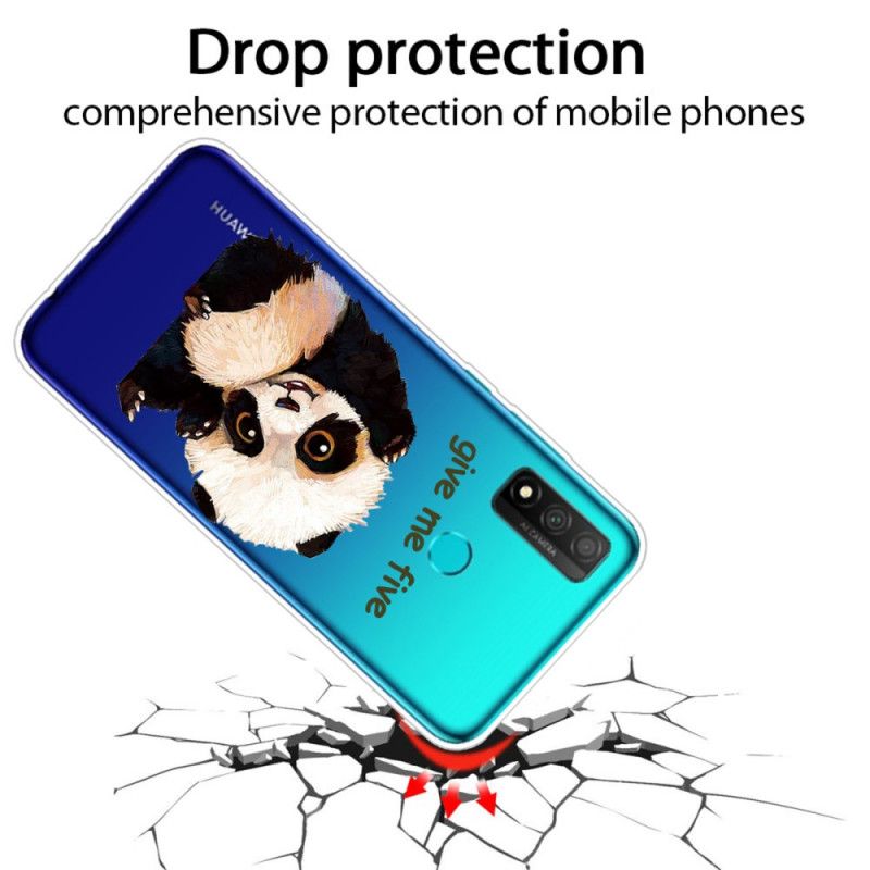 Hülle Huawei P Smart 2020 Transparenter Panda. Gib Mir Fünf