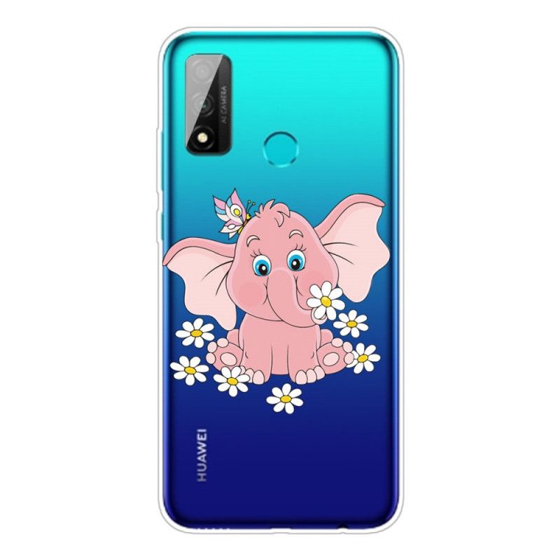 Hülle Huawei P Smart 2020 Transparenter Rosa Elefant
