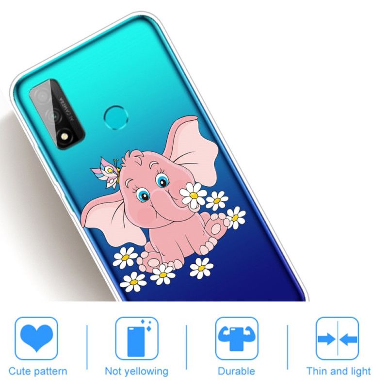 Hülle Huawei P Smart 2020 Transparenter Rosa Elefant