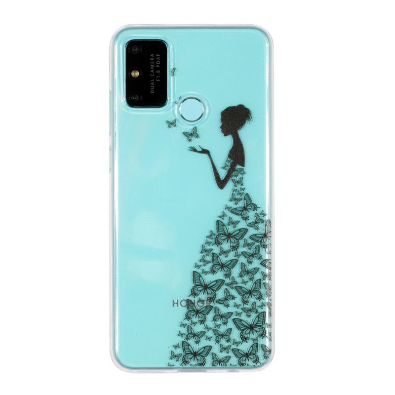 Hülle Huawei P Smart 2020 Transparentes Kleid Mit Schmetterlingen