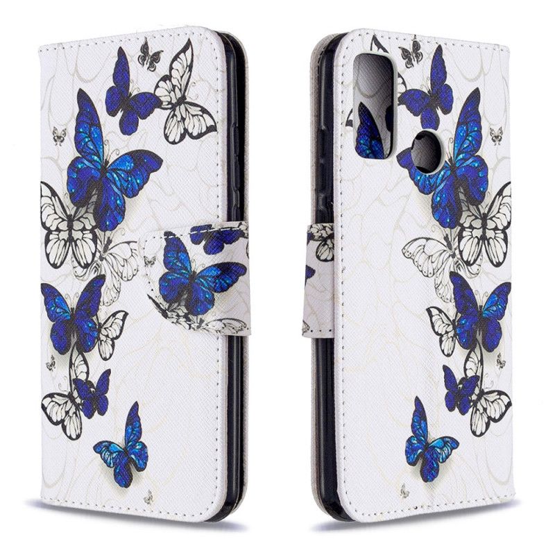 Lederhüllen Für Huawei P Smart 2020 Weiß Könige Schmetterlinge