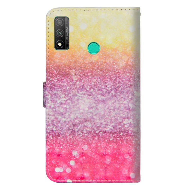 Lederhüllen Huawei P Smart 2020 Gradient Magenta Glitter