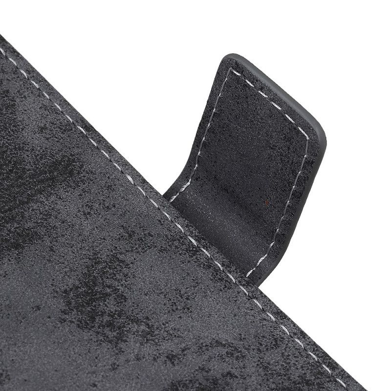 Lederhüllen Huawei P Smart 2020 Grau Handyhülle Vintage Ledereffekt