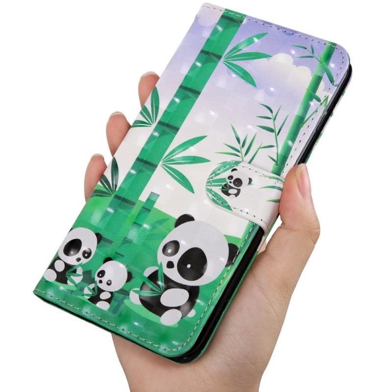 Lederhüllen Huawei P Smart 2020 Handyhülle Panda-Familie