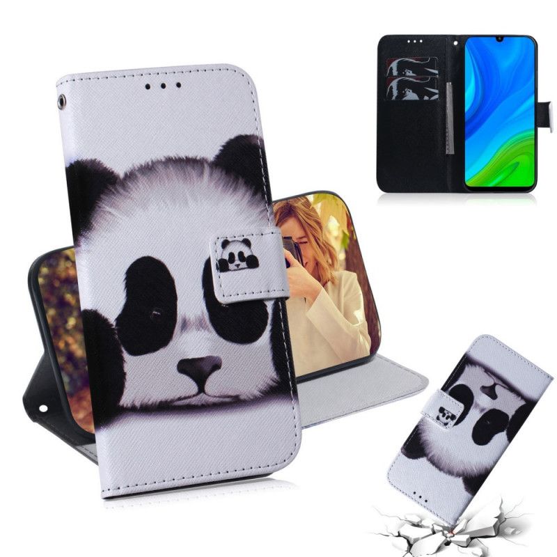 Lederhüllen Huawei P Smart 2020 Handyhülle Pandagesicht