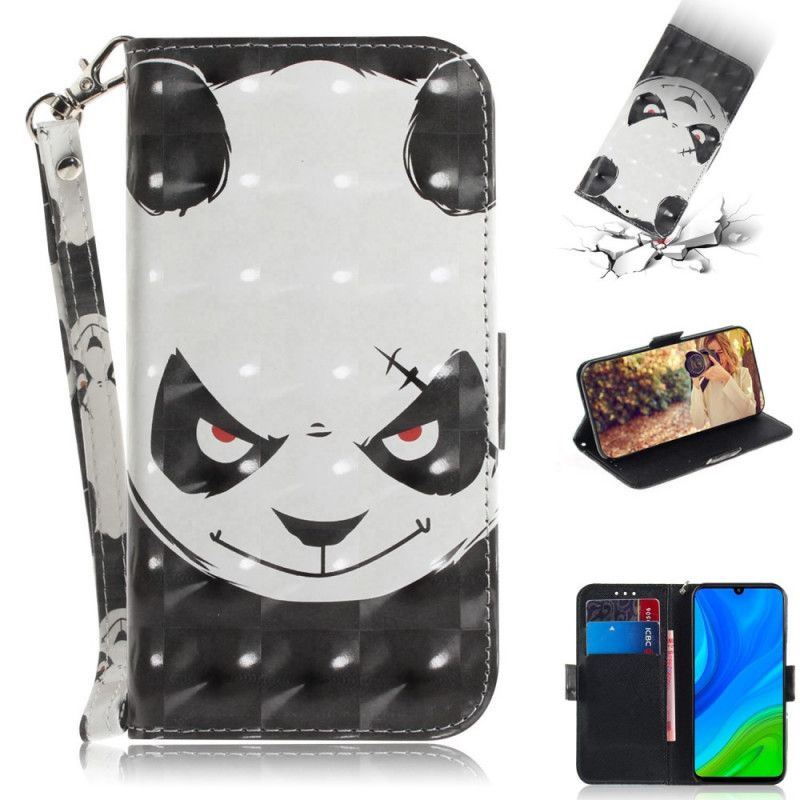 Lederhüllen Huawei P Smart 2020 Handyhülle Wütender Panda Mit Tanga