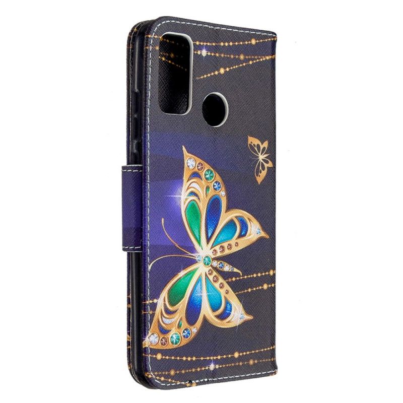 Lederhüllen Huawei P Smart 2020 Magischer Schmetterling