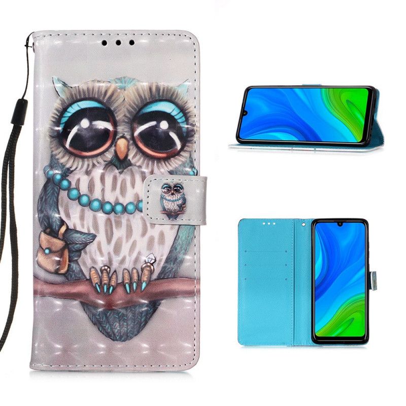 Lederhüllen Huawei P Smart 2020 Miss Owl Mit Tanga