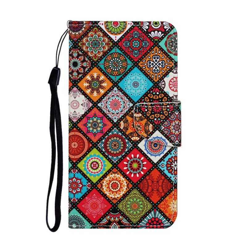 Lederhüllen Huawei P Smart 2020 Patchwork-Mandalas Mit Tanga