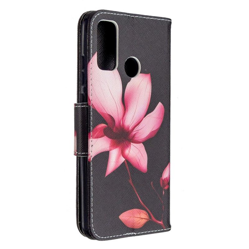 Lederhüllen Huawei P Smart 2020 Rosa Blume