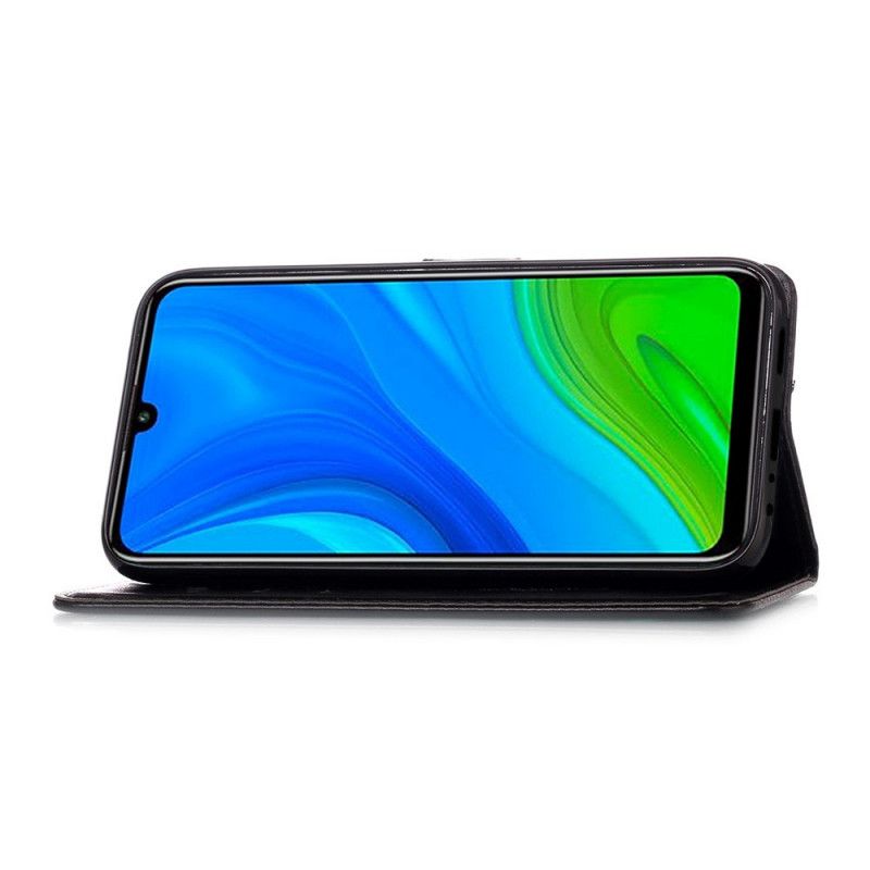 Lederhüllen Huawei P Smart 2020 Schwarz Traumfängerdruck Und Tanga