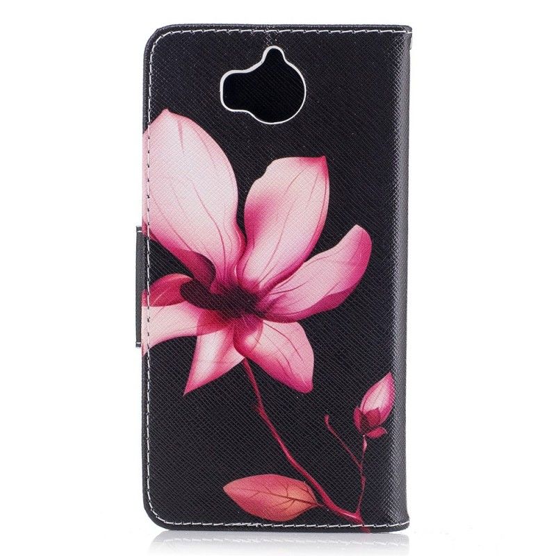 Lederhüllen Huawei Y6 2017 Rosa Blume