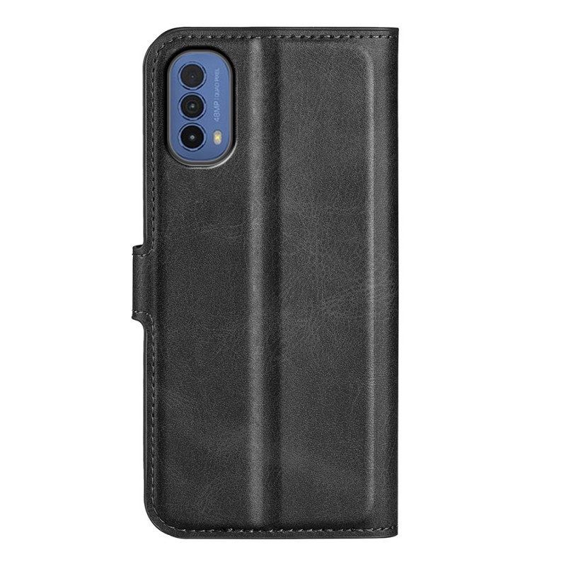 Flip Case Für Moto E40 / E30 / E20 Schlanker. Extremer Ledereffekt