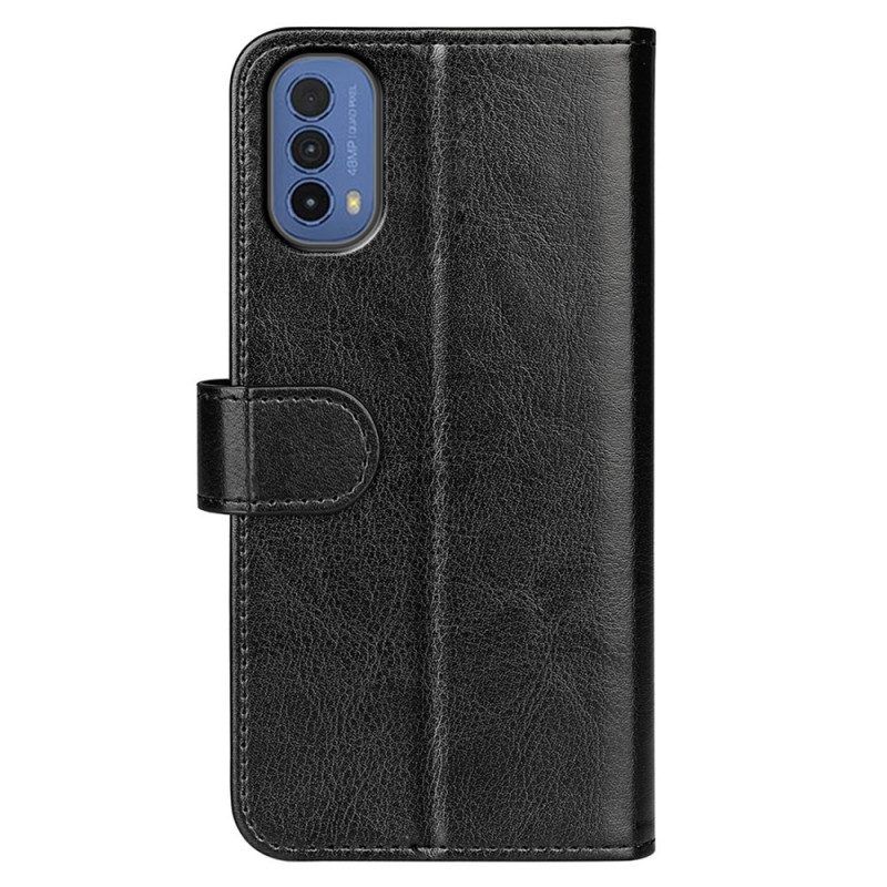 Lederhüllen Für Moto E40 / E30 / E20 Designer-ledereffekt