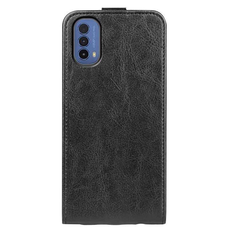 Lederhüllen Für Moto E40 / E30 / E20 Flip Case Faltendes Retro