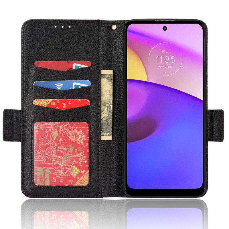 Lederhüllen Für Moto E40 / E30 / E20 Flip Case Klappe Doppelt. Neue Farben