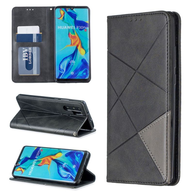 Flip Case Huawei P30 Pro Schwarz Künstlerstil