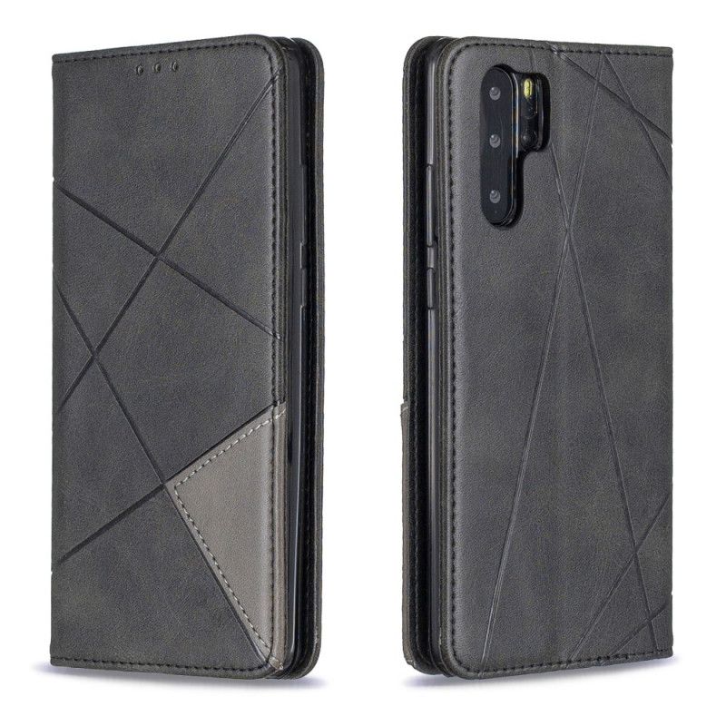 Flip Case Huawei P30 Pro Schwarz Künstlerstil